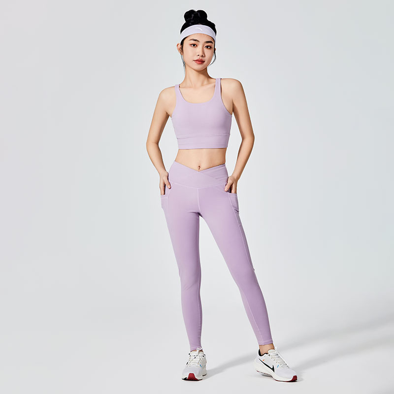 Dames Lila effen verven sportlegging