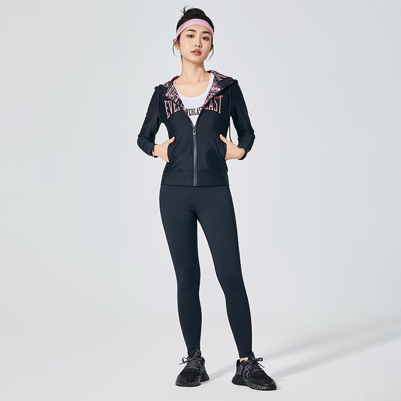 Dames puur zwarte klassieke sportlegging